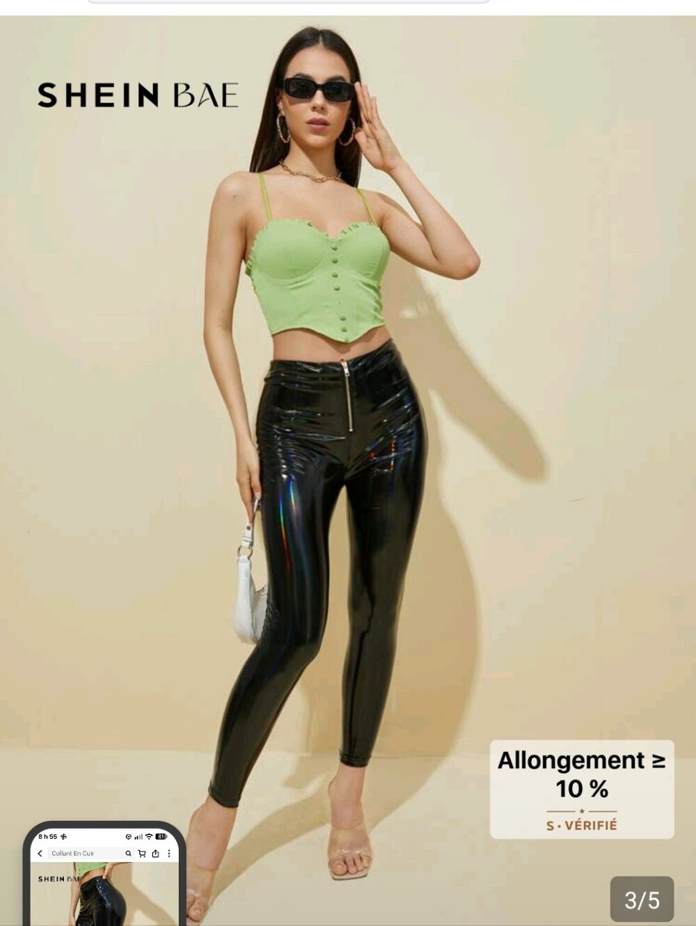 High-Shine Black PVC Leggings
